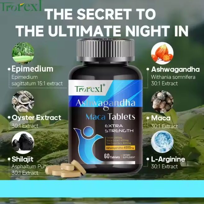 Ashwagandha Maca Tablets Male Enhancing Supplement Improved Energy & Endurance
